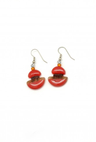 Double Moon Glass Earrings Double Moon Glass Earrings